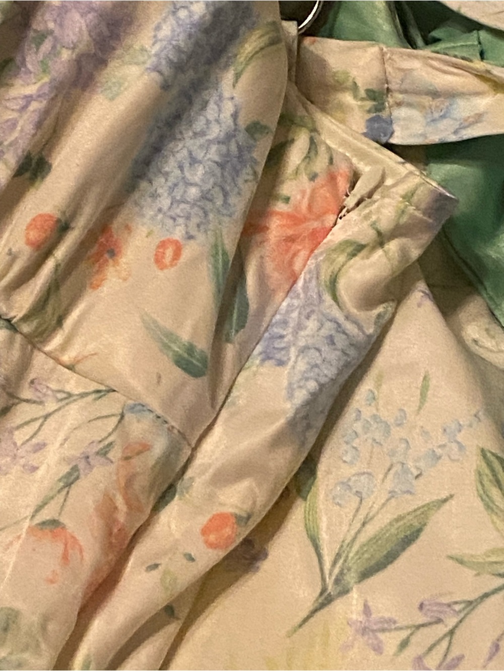Cream Floral Satin Sheet Set with Pastel Watercolor Blooms